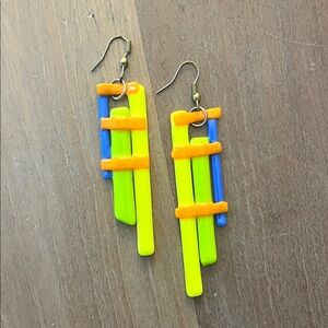 Colorful Geometric Glass Earrings